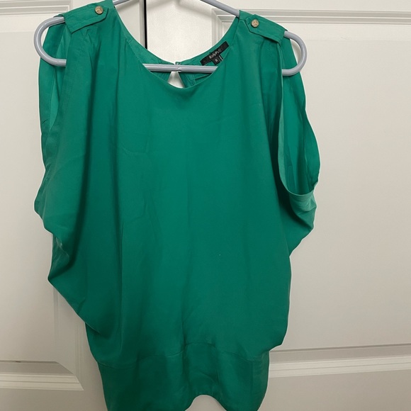 Emerald green open back shirt - Picture 1 of 4